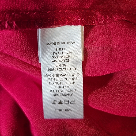 1.State Women's Lace Ruffle Puff Sleeve Top Wineberry Red Pink Floral Size MED - Picture 7 of 8